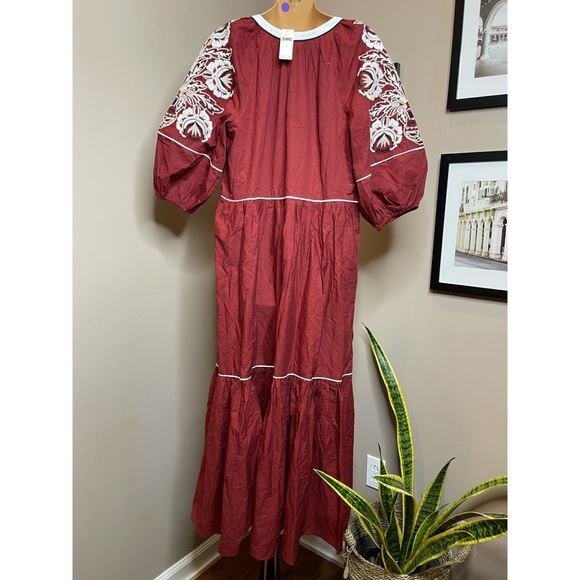 Anthropologie Gretel Embroidered Maxi Dress - Picture 6 of 7